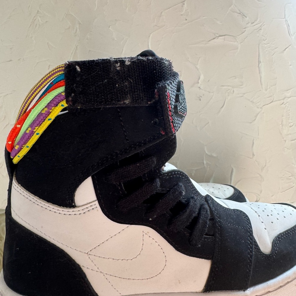 Jordan women High-Top Sneakers - Black, White, and Multicolor
